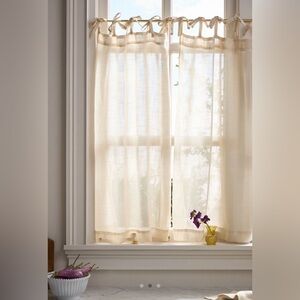 Anthropologie Lena Sheer Woven Café Curtains, Set of 2